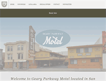 Tablet Screenshot of gearyparkwaymotel.com